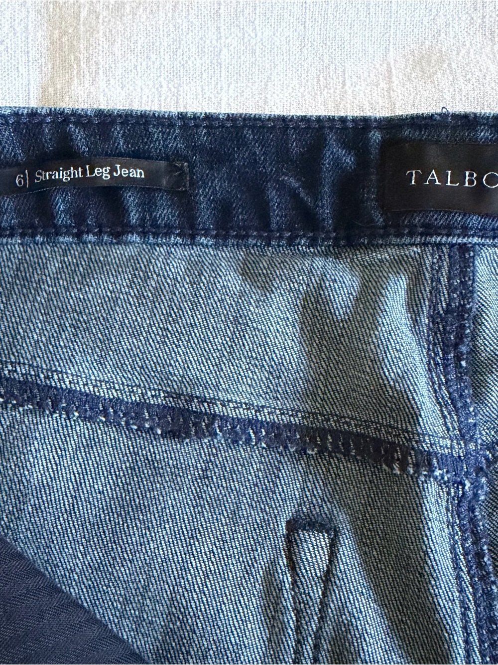 Talbots Jeans Womens 6 Blue Dark Wash Denim Mid Rise Straight Stretch Casual - Picture 4 of 7